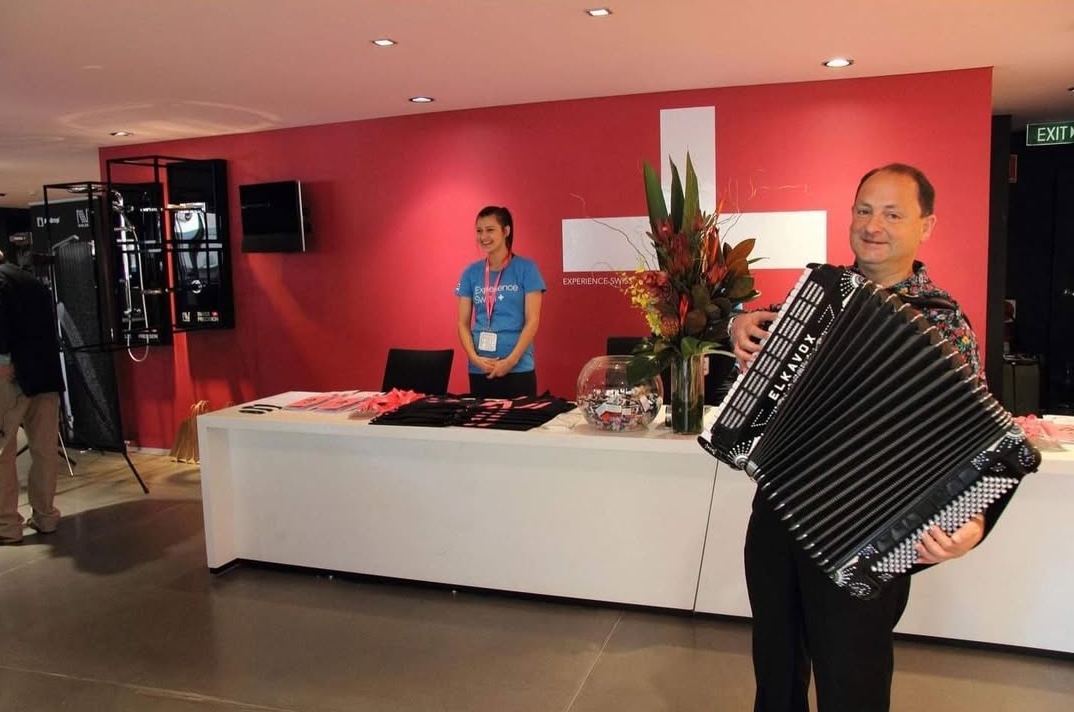 Accordion Performance for new showroom