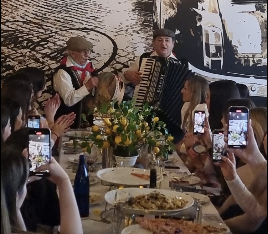 Giancarlo Ursino and Tony performing music together